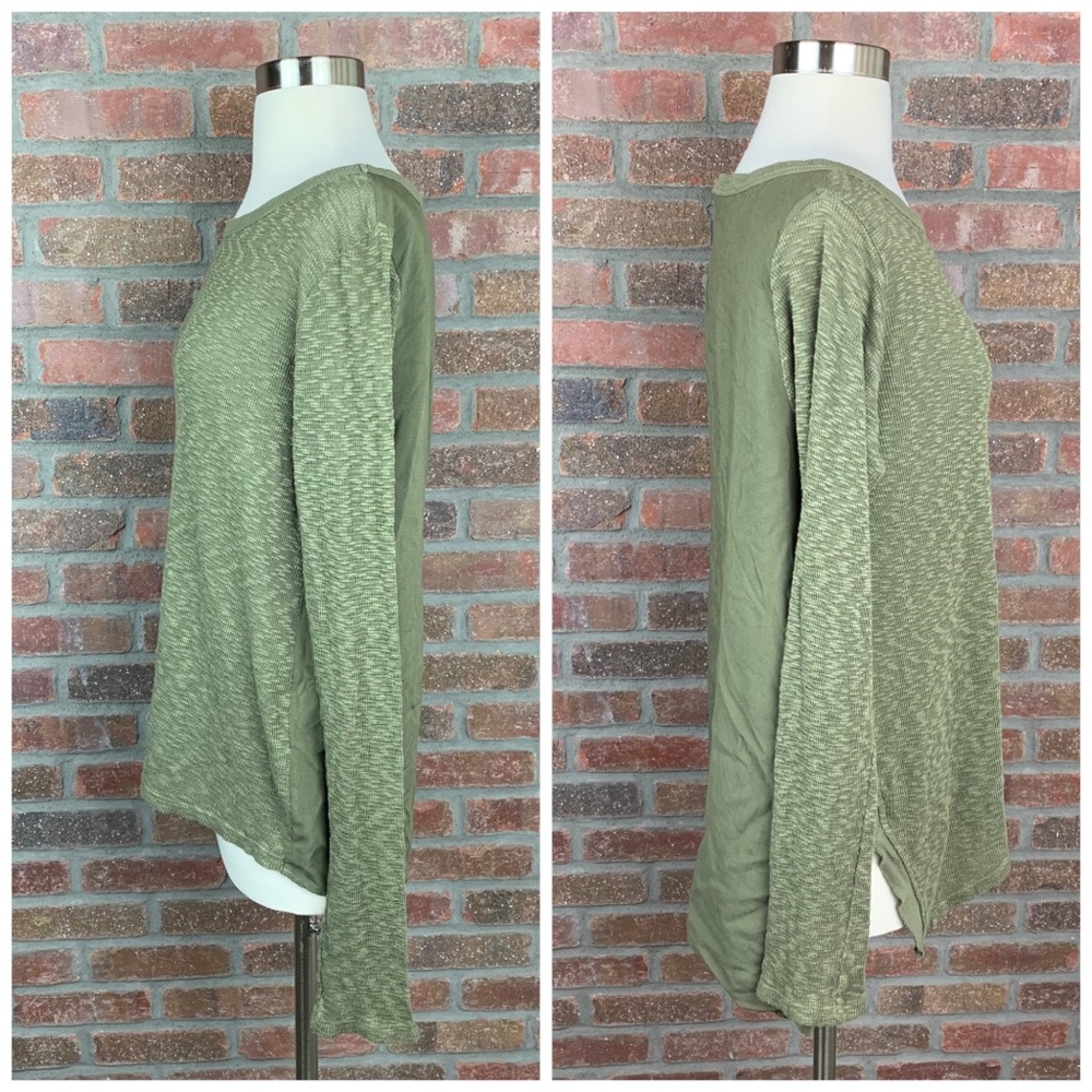 Left of Center Asymmetrical Long Sleeve Top, Sz S - Picture 3 of 7